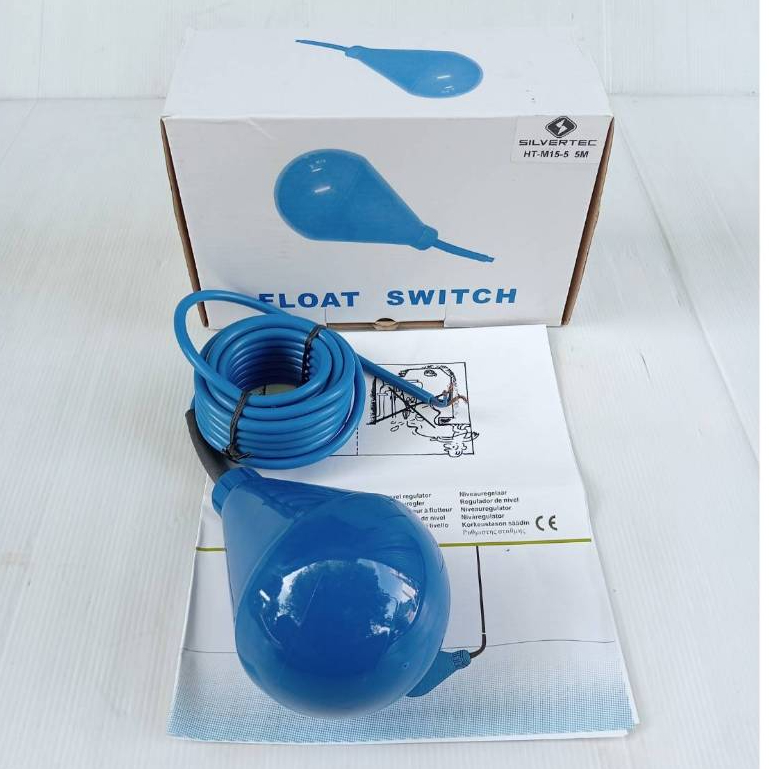 SILVERTEC สวิทซ์ลูกลอยไฟฟ้า5M รุ่น HT-M15-5 ลูกลอยน้ำเสีย/ ลูกลอยอุตสาหกรรม/ลูกลอยบ่อบำบัด ของแท้100