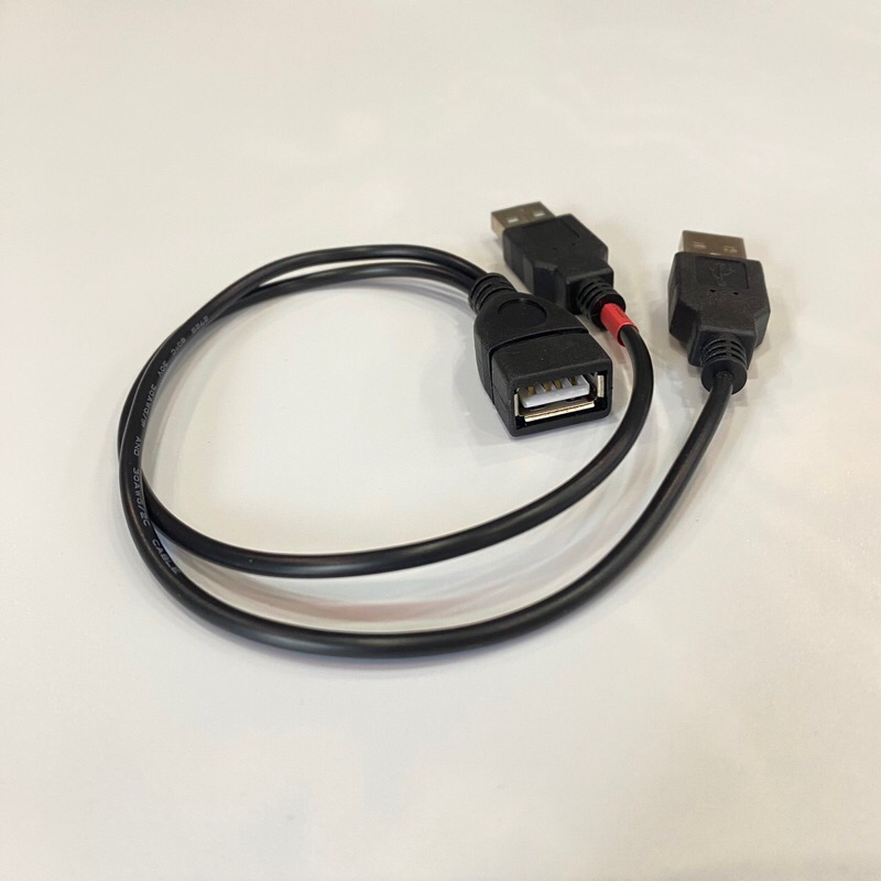 สาย usb f to usb m 2port ยาว 30cm