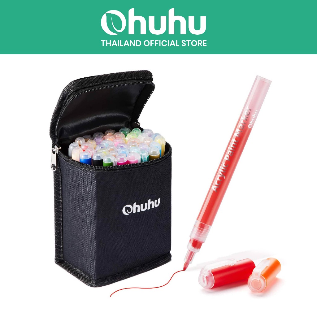 OHUHU : ปากกามาร์คเกอร์ Ohuhu เซต Ohuhu Acrylic Marker Pens for DIY 90147