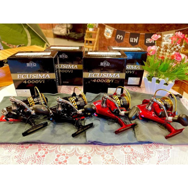 รอก RYOBI ECUSIMA ViNEW ROTARY FLAT OSCILLATION SYSTEM แถมถุงรอก RYOBI อย่างดีสีแดงสปูลอลูมิเนียม