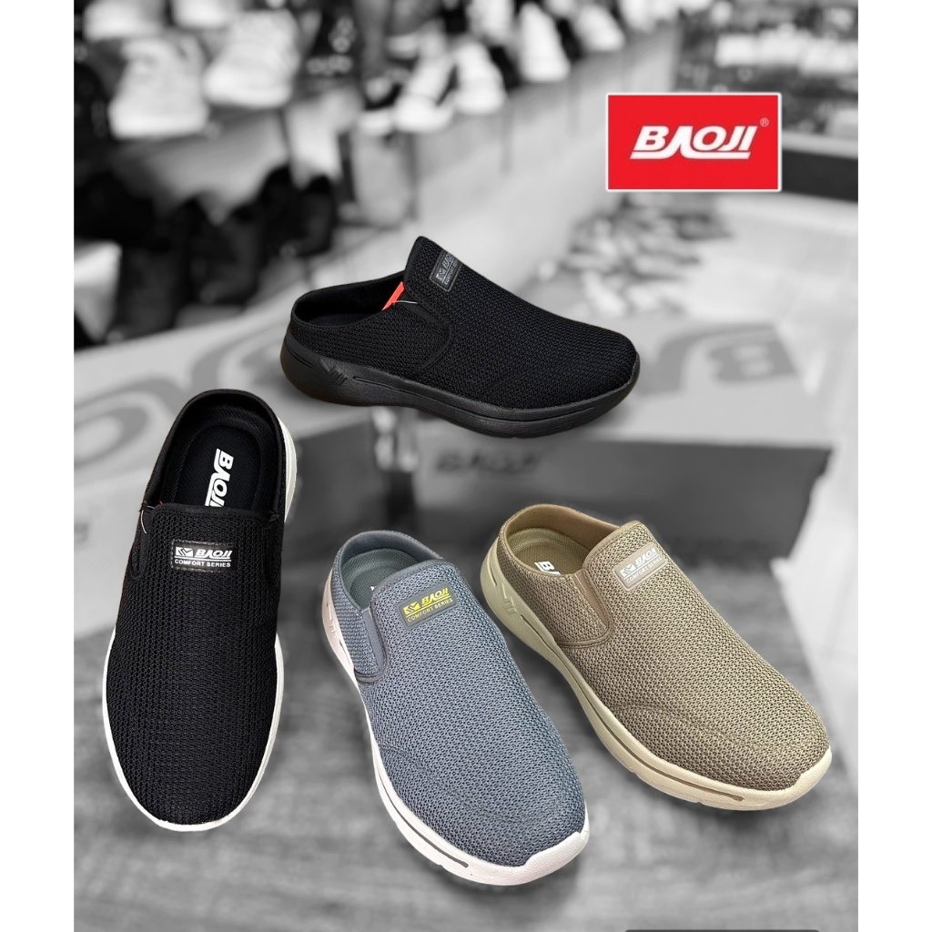 👟Baoji  รองเท้าสวมผู้ชาย เปิดส้น งานดี ใส่นิ่มสบายเท้า ไซส์41-45 รุ่น BJM735 - รูปที่ 2