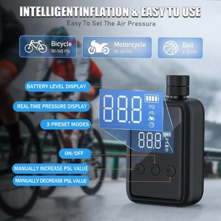 🚚130psi Mini Electric Air Pump Bicycle Cordless Inflator Presta Valve วาล์ว Schrader วาล์วคอมเพรสเซอร์แบบชาร์จไฟได้
