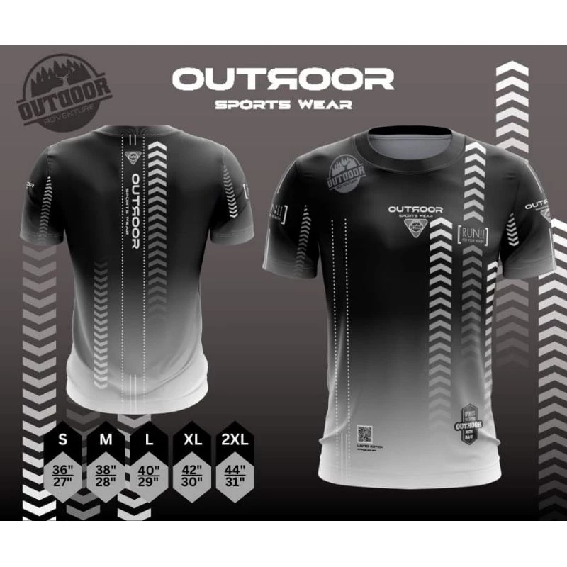 เสื้อกีฬาแขนสั้น ลาย Outdoor เนื้อผ้าโพลีเอสเตอร์ ใส่สบาย ไม่ร้อน มีให้เลือกหลายสี