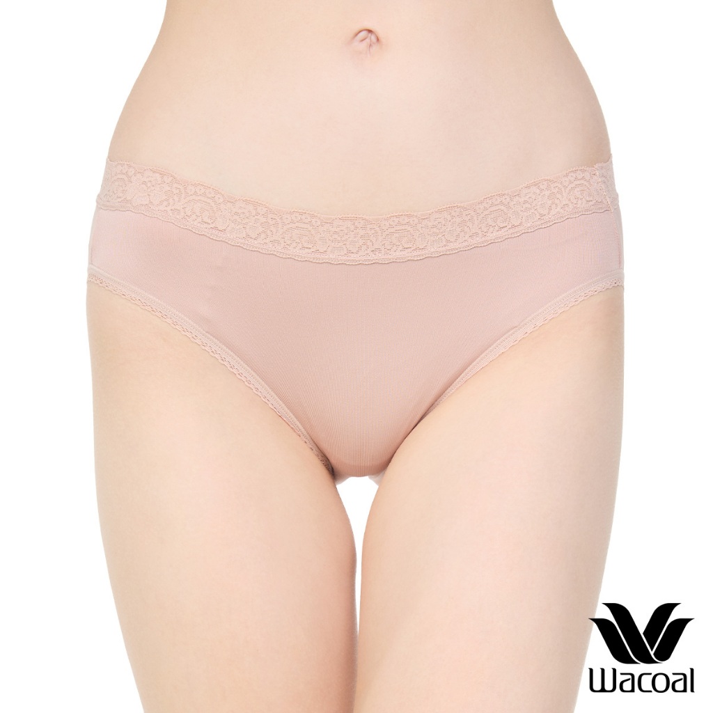 Wacoal Bikini Panty กางเกงในวาโก้ ขอบลูกไม้ รูปแบบบิกินี่ รุ่น WU1C35 1 ชิ้น