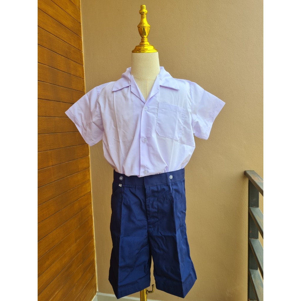 ชุดนักเรียนอนุบาล เสื้อนักเรียนชาย/กางเกงเด็กชาย เสื้อเด็กอนุบาลชาย มีบิลให้ค่ะ