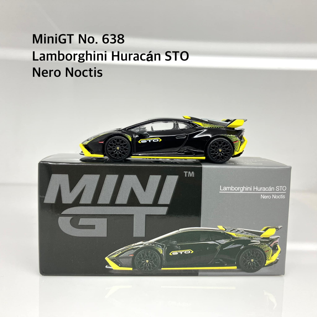MiniGT 📌No. 638-R 📌 Lamborghini Huracán STO Nero Noctis