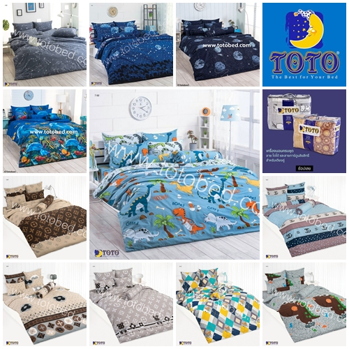 เครื่องนอนโตโต้ TOTO ครบชุด ปู+นวม 3.5 5 6 ฟุต นวม 60x97 90x97 นิ้ว Character TT561 TT595 TT655 TT78