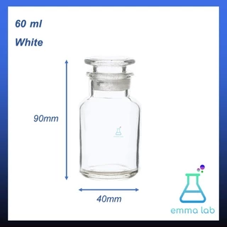 ขวดเก็บสารปากกว้าง จุกแก้ว สีใส สีชา Reagent Bottle - Wide Neck อุปกรณ์วิทยาศาสตร์