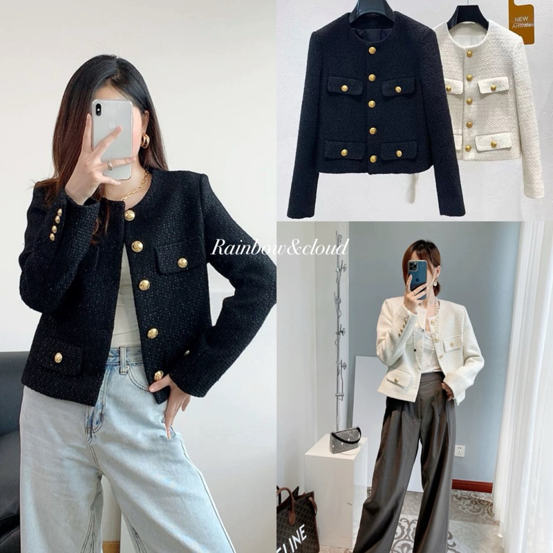 Blazer ผ้าทวิตแต่งกระดุมทอง TAG : SUO NI SHA