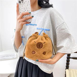 (โค้ดลด30%)พร้อมส่งในไทย🇹🇭 กระเป๋าสะพายหลัง คาปิบารา Capybara bag กระเป๋าคาปิบารา