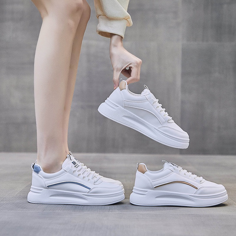 รองเท้าผ้าใบหญิง รองเท้าผ้าใบสีขาว  ผ้านุ่ม NO.H31