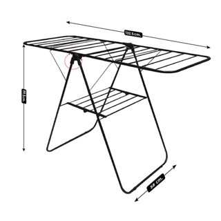 ราวตากผ้า เหล็กสีดำ พับ กางได้ ประหยัดพื้นที่ รุ่น WR1034A-4…