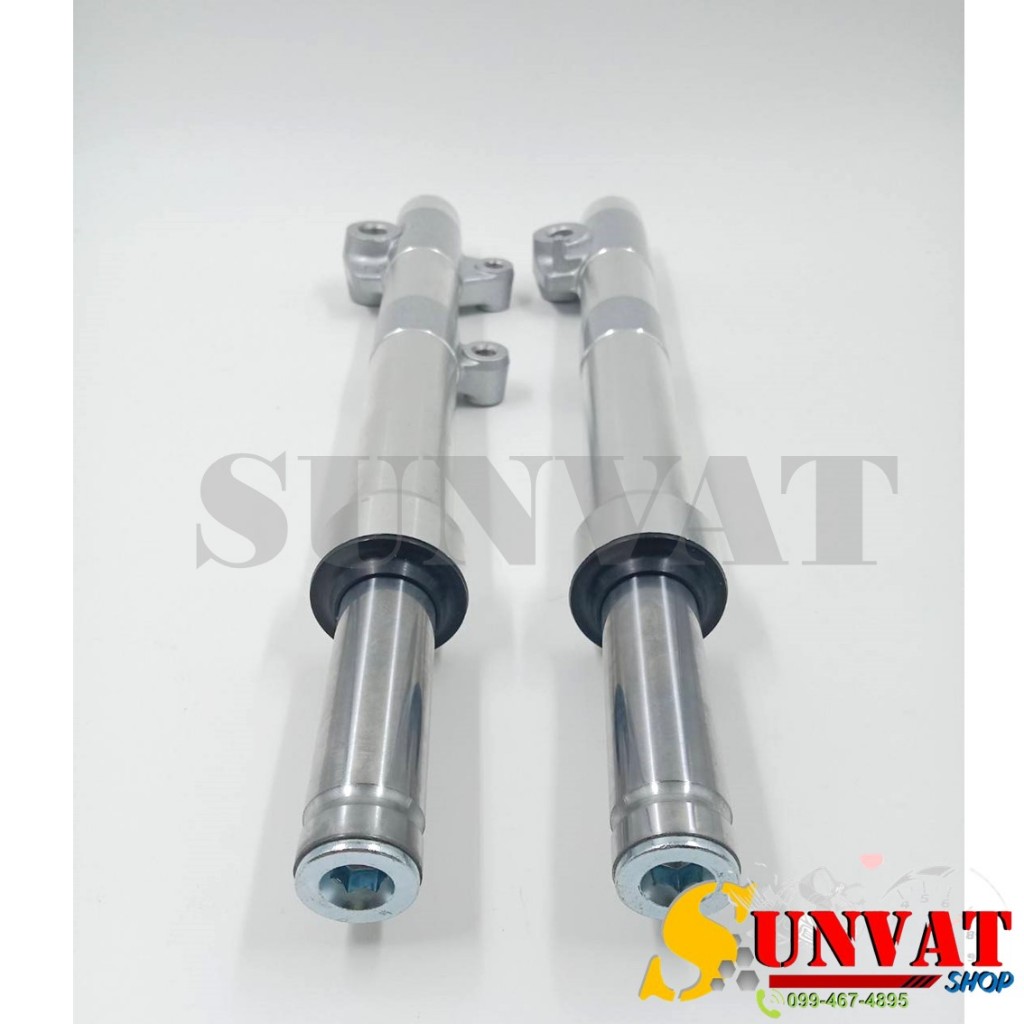 โช๊คหน้ากลึงเงา WAVE125/R/S/I(ไฟเลี้ยวบังลม) โช้คหน้า ตัดแกน 2.5 นิ้ว สำหรับเวฟ125 ตัวเก่า - รูปที่ 2