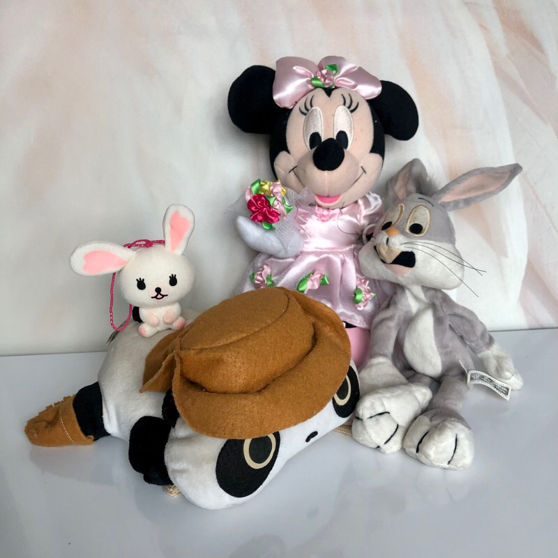 ตุ๊กตา Minnie Mouse, Tarepanda, Bugs Bunny, Mofy แท้จากญี่ปุ่น มือสอง