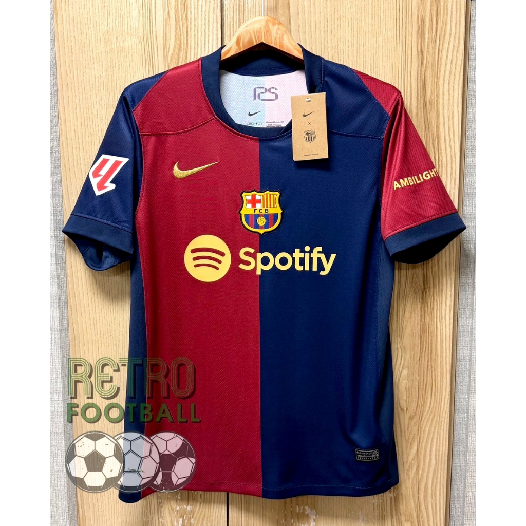 เสื้อฟุตบอล - [เกรดแฟนบอล.] - บาร์เซโลน่า. - [เหย้าปี 2024/25] - (สามารถเฟล็กชื่อนักเตะ / เบอร์นักเตะ / อาร์ม LALIGA. )