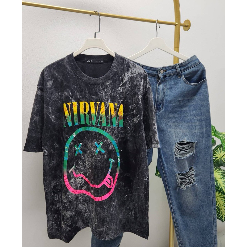 เสื้อยืดโอเวอร์ไซส์ งานผ้าฟอกวินเทจ No.39