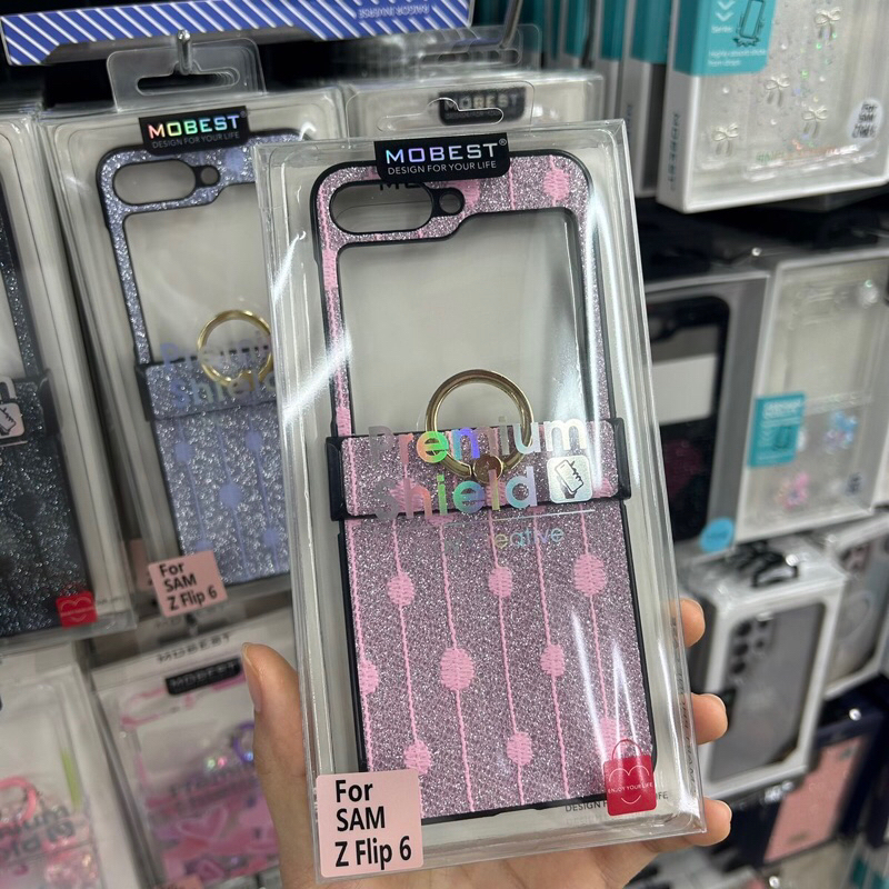 Mobest เคสหรูหรา พร้อมแหวนห้อย สําหรับ สําหรับ Samsung Galaxy Z Flip 6