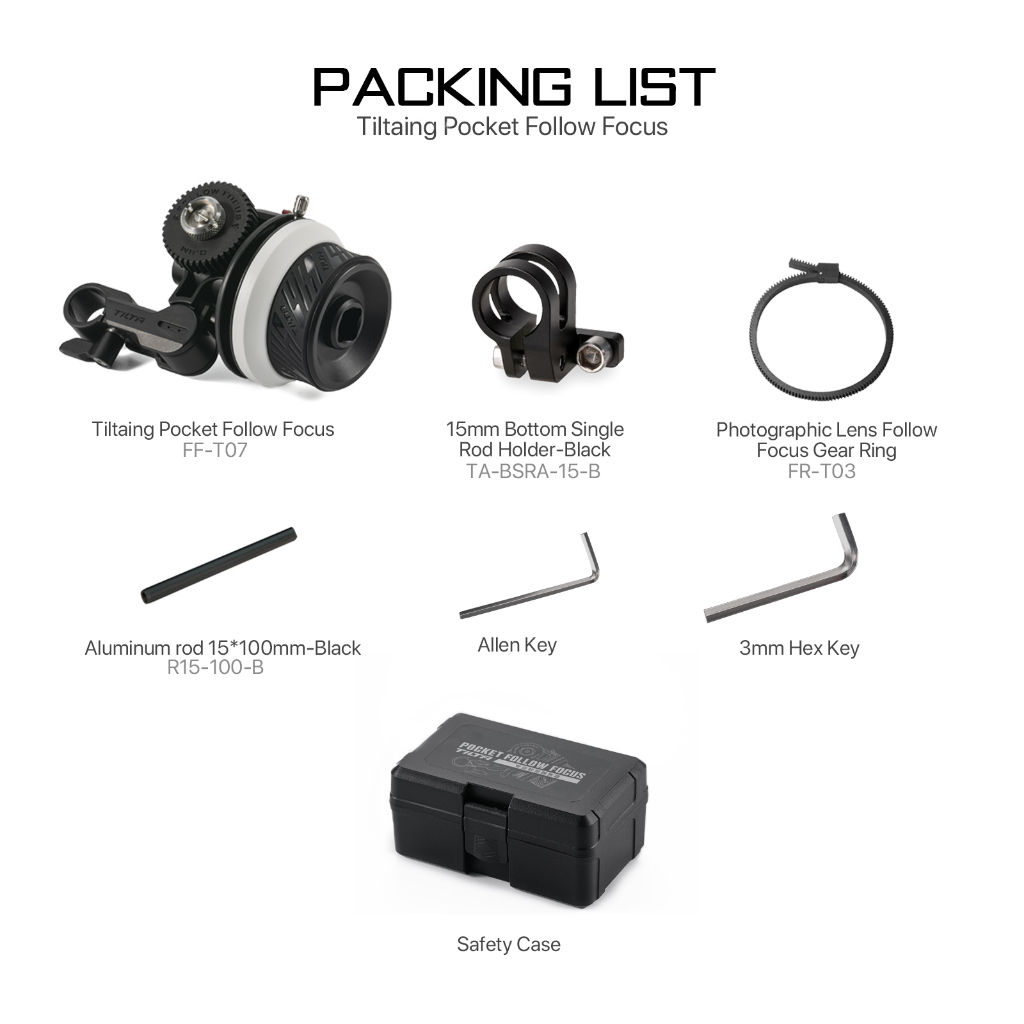 TILTA Pocket Follow Focus FT-T07 ฟอลโล่โฟกัสสำหรับควบคุมโฟกัสเลนส์กล้อง DSLR / Mirrorless