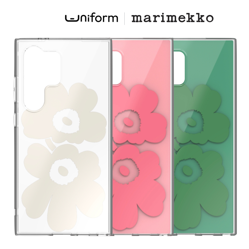 เคสมือถือ MARIMEKKO Case IML 3D for Samsung S24 Ultra - Clear/Pink/Green