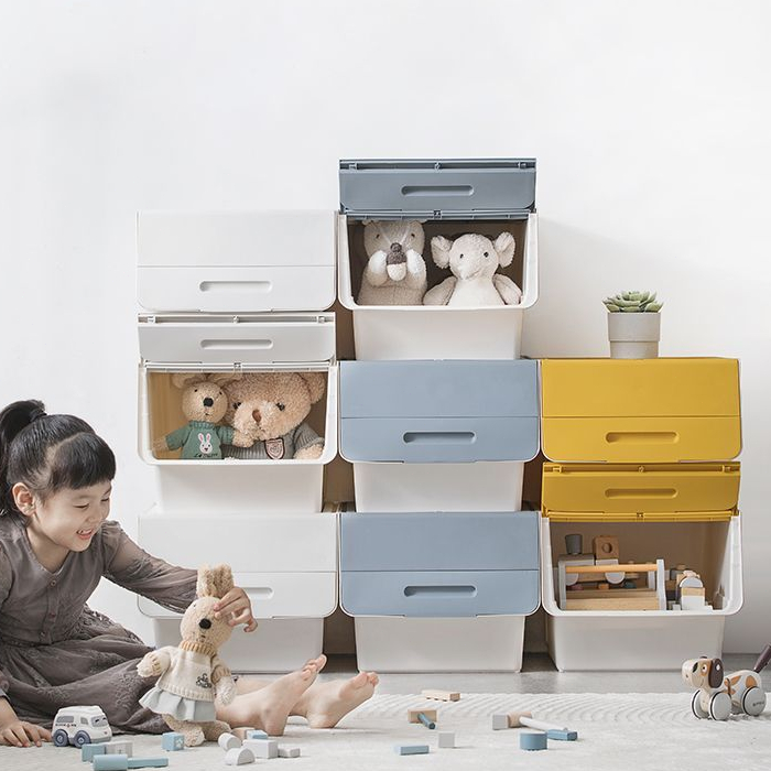 NeatBox กล่องเก็บของ เก็บของ กล่องพลาสติก (มีฝาเปิดหน้า) เอนกประสงค์ เก็บรองเท้า ใส่ของ กันฝุ่นและกันน้ำ