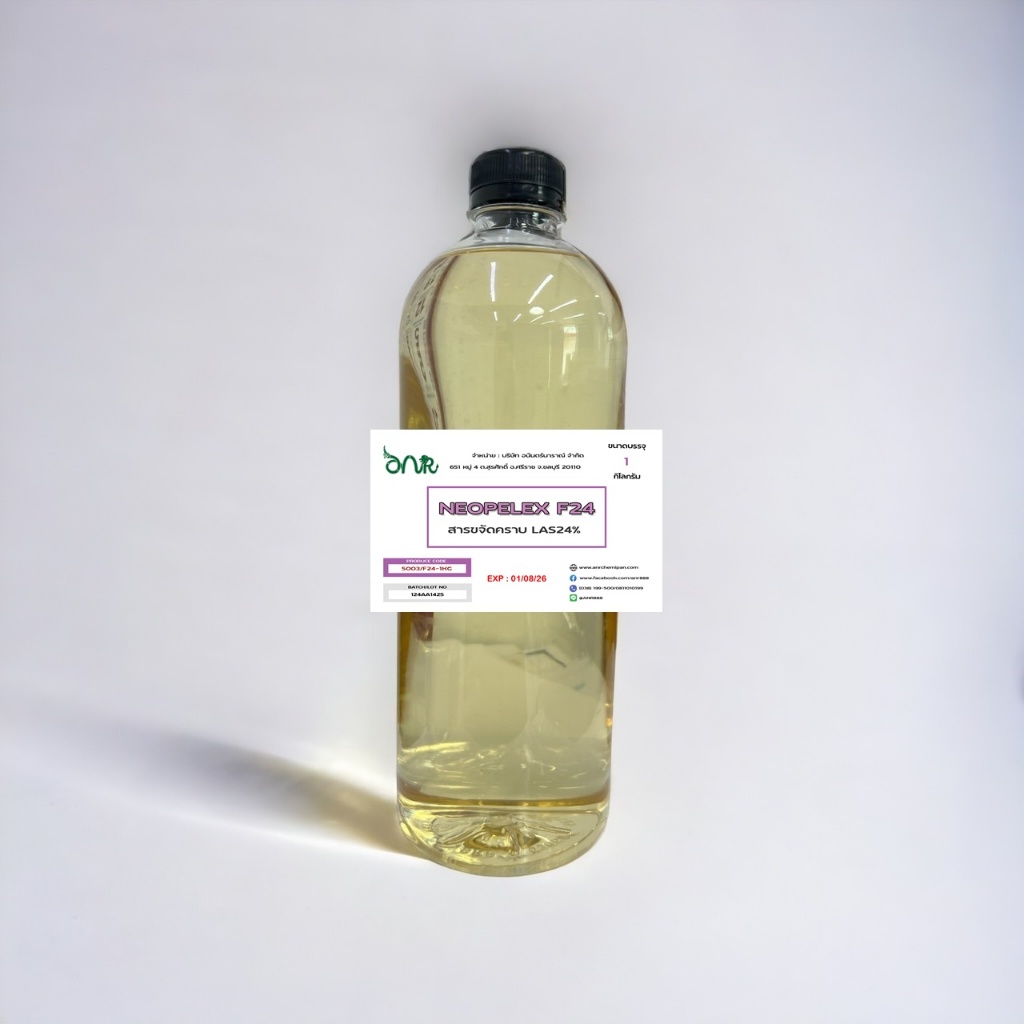 5003/1KG.F-24 Neopelex F 24 สารขจัดคราบ LAS 24% F24 Senol FT-24 sodium salt 24% เอฟ24 (1 KG.)
