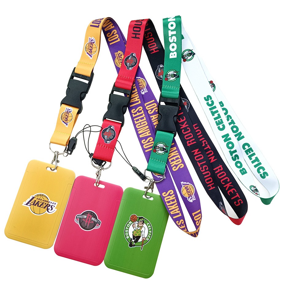 NBA Landyard Neck Strap and Card Holder สายคล้องคอและที่ใส่บัตรลายทีม NBA
