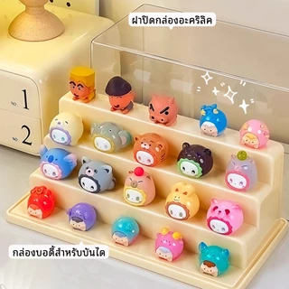 กล่องใส่โมเดล กล่องใส่ art toy กล่องใส่ตุ๊กตา กล่องใสกันฝุ่นกันรอย สามารถซ้อนได้ถึง 4 ชั้น ง่ายต่อการจัดเก็บ