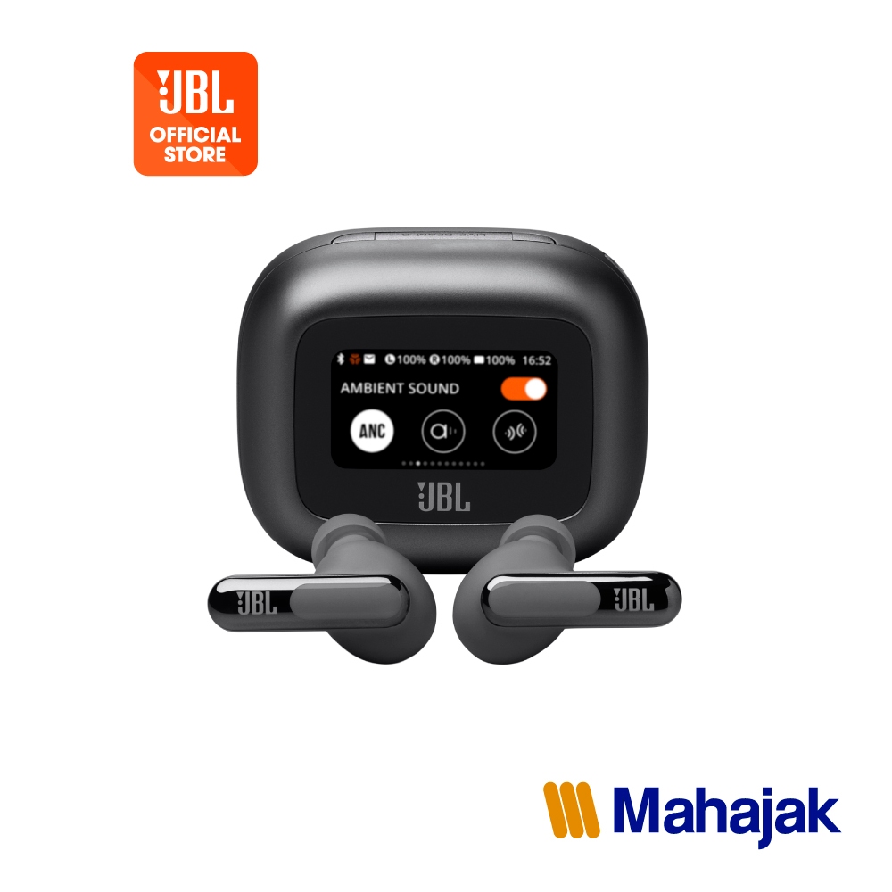 JBL Live Beam 3 หูฟัง Smart Charging Case สามารถควบคุมหูฟังได้ผ่าน หน้าจอสัมผัสบนเคส หูฟังใช้งานได้สูงสุด 48 ชม.