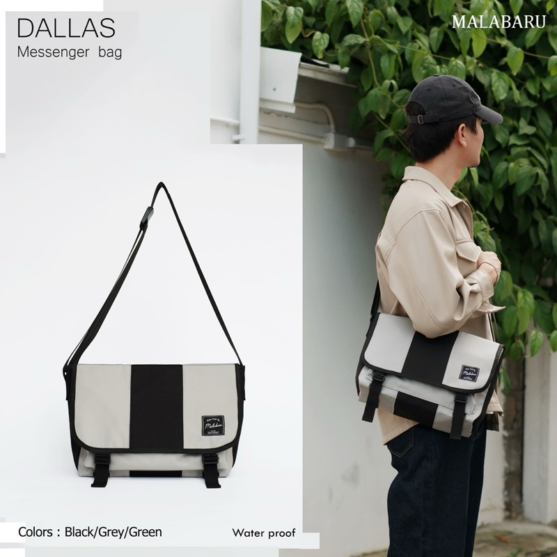 Malabaru ’Dallas‘ Messenger Bag กระเป๋าแมสเสนเจอร์ ใส่เอกสาร A4