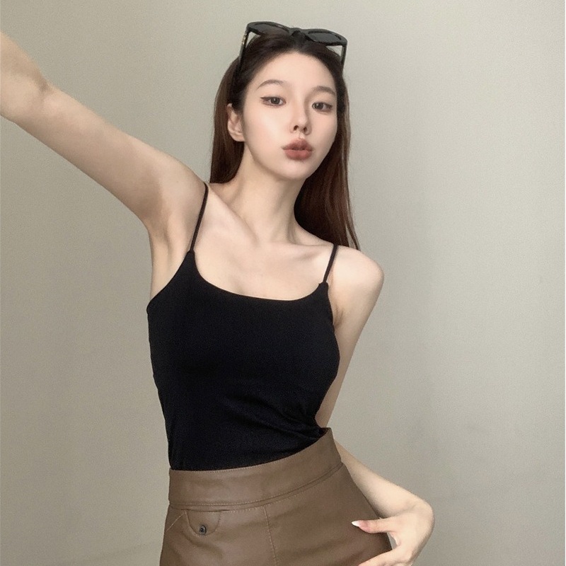sexy pajamasเสื้อกล้าม เสื้อกล้าม เสื้อแขนกุด สีทึบ รูปที่ 6