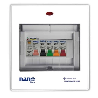 NANO ตู้คอนซูมเมอร์ยูนิต NANO ELECTRIC เมน+5ช่อง(พร้อมRCBO+ลูกย่อย 4ลูก) รุ่น NNP-CR-05(ของแท้จากศูนย์)