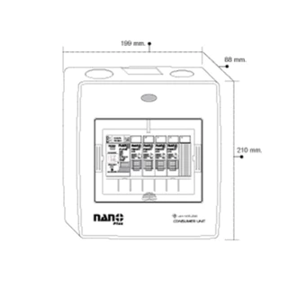 NANO ตู้คอนซูมเมอร์ยูนิต NANO ELECTRIC เมน+5ช่อง(พร้อมRCBO+ลูกย่อย 4ลูก) รุ่น NNP-CR-05(ของแท้จากศูนย์)