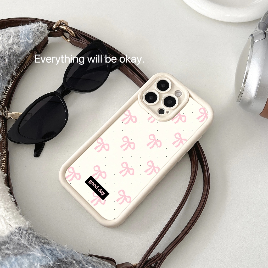 จัดส่ง24ชม for iPhone 16 15 14 13 12 11 Pro max case for เคสไอโฟน16 หูกระต่าย เรียบง่าย Pink บางเบาพกพาง่าย Case
