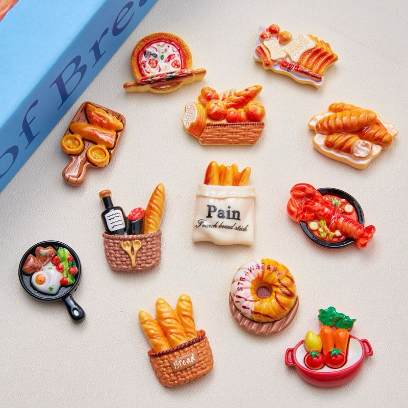 🇹🇭 อาหาร ของกิน  12 ชิ้น/เซ็ท #033 เรซิ่นตกแต่ง diy เรซิ่นเปล่า อะไหล่ สำหรับตกแต่งดีไอวาย น่ารักๆ