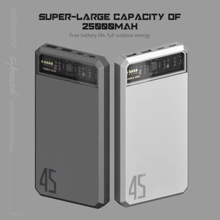 [เก็บโค้ด ลดเพิ่ม] Eloop E43 แบตสำรองชาร์จเร็ว 25000mAh 4 พอร์ตชาร์จ ชาร์จเร็ว 45W ของแท้100%