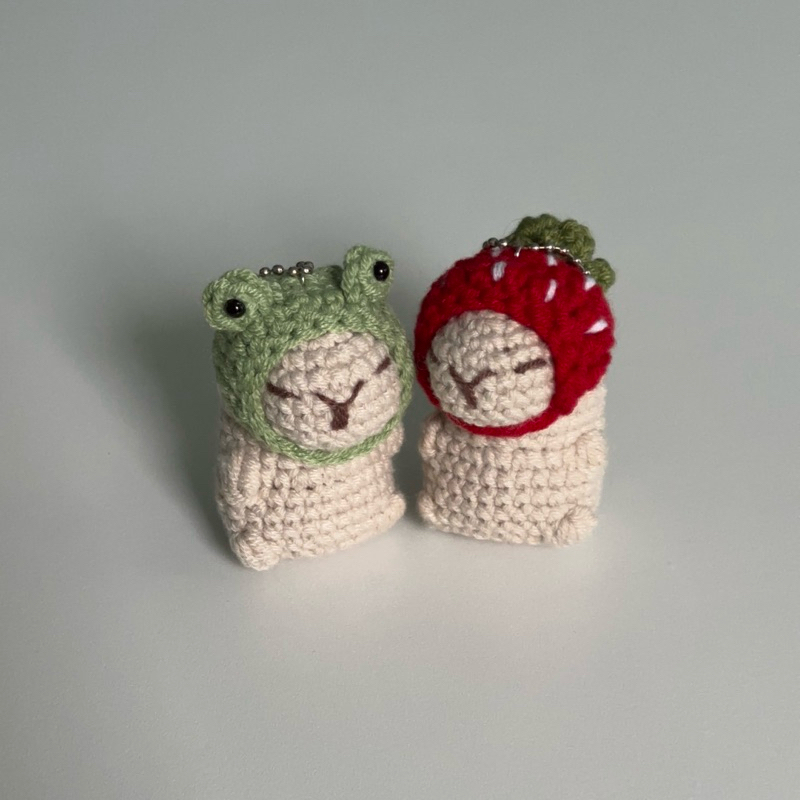 CAPYBARA KEYCHAIN พวงกุญแจคาปิบาร่าไหมพรม