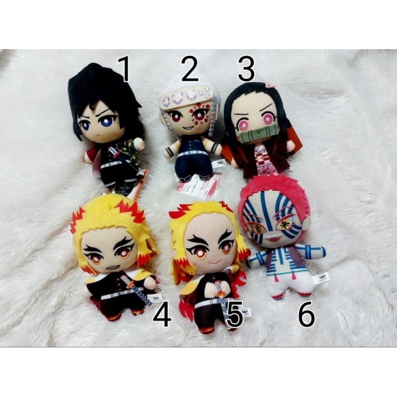 (ของแท้ สภาพสวย) Tomonui Doll Nuigurumi Kimetsu No Yaiba Giyu Uzui Nezuko Rengoku Akasa ตุ๊กตาโทโมนุ