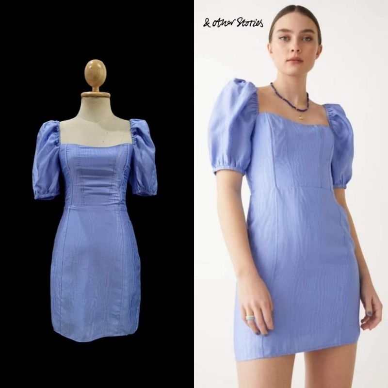 & Other Stories Puff Sleeve Sheath Dress