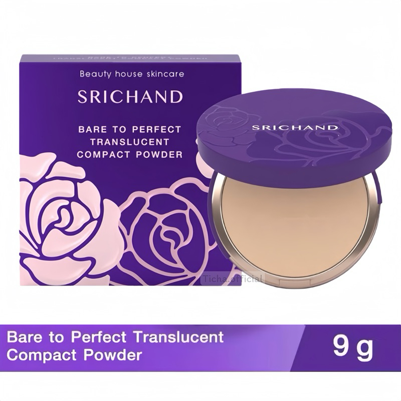 พร้อมส่ง💓| SRICHAND Bare to Perfect Translucent Compact Powder 4.5g./9g. ศรีจันทร์ แป้งม่วงอัดแข็ง รูปที่ 8