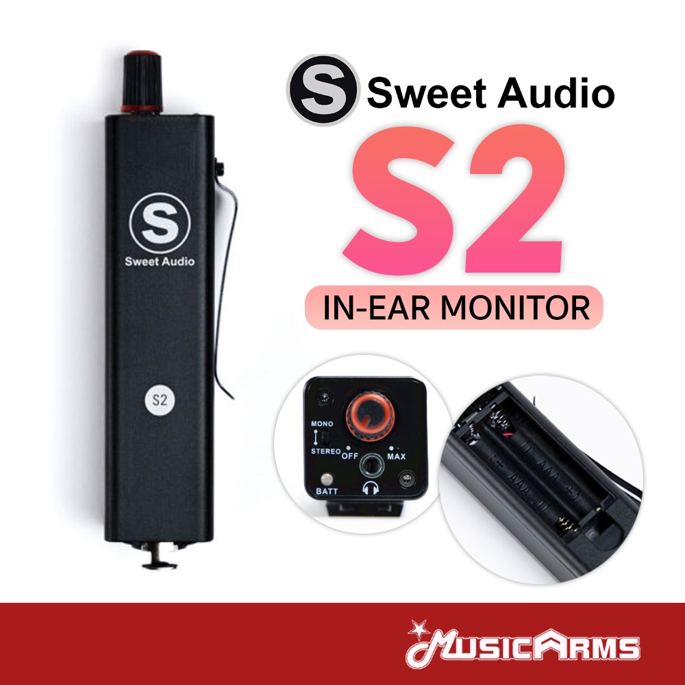 Sweet Audio S2 แอมปพลิฟายสำหรับอินเอียร์ Personal In-Ear Monitor Amplifier อุปกรณ์ขยายสัญญาณหูฟัง แอมป์หูฟัง