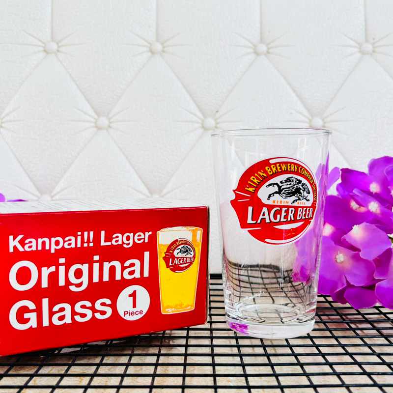 แก้วเบียร์ KIRIN LAGER BEER มือสอง จากญี่ปุ่น