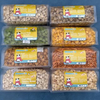 [ถุงกลาง] ขนมฟรีซดรายแมว สุนัข เนื้อสัตว์100% ไม่เค็ม อาหารหมา อาหารแมว อกไก่ ตับไก่ แซลมอน ไข่แดง หญ้าแมว ขนมแมว ขนมหมา