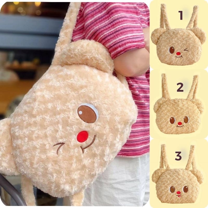 กระเป๋าเป้สะพายหลัง Butter Bear (น้องเนย) ขนาด : 39 × 36 × 15 cm