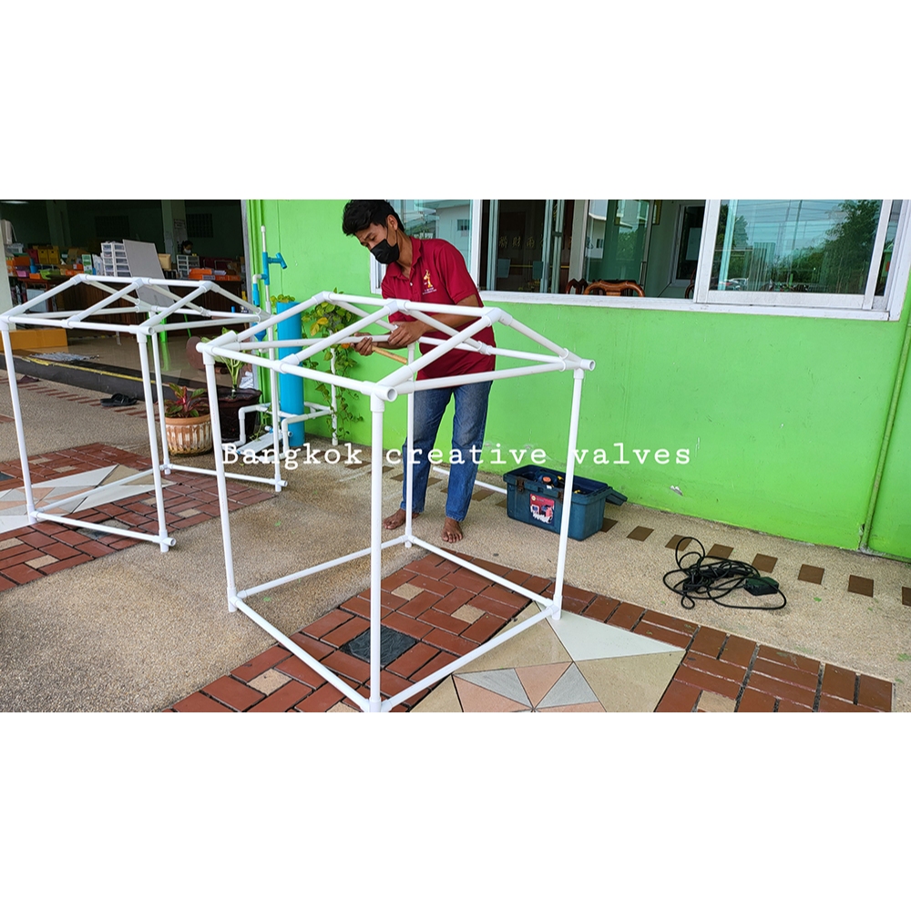 โรงเรือน โรงเรือนสำเร็จรูป E100-100-100 ขนาด กว้าง 100 ยาว 100 สูง 100 ซม.