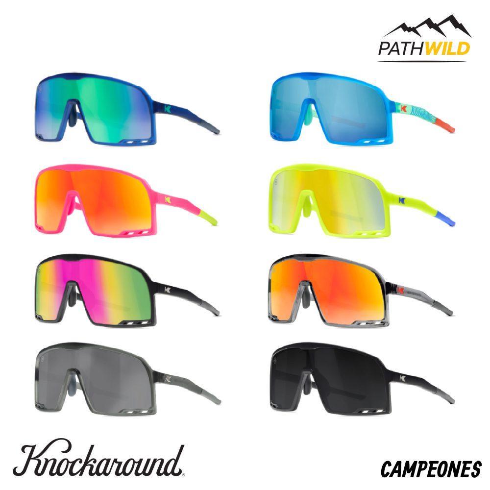 Knockaround Campeones แว่นสำหรับนักปั่น เฟรมโค้งรับหน้า เลนส์ชิ้นเดียว เห็นวิสัยทัศน์ชัดเจน มียางรองดั้งปรับระดับได้