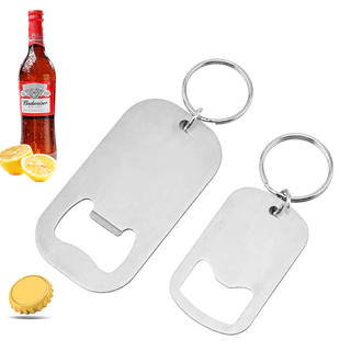 พวงกุญแจ แสตนเลส ที่เปิดขวดเบียร์ โซดา แบบพกพา มินิมอล