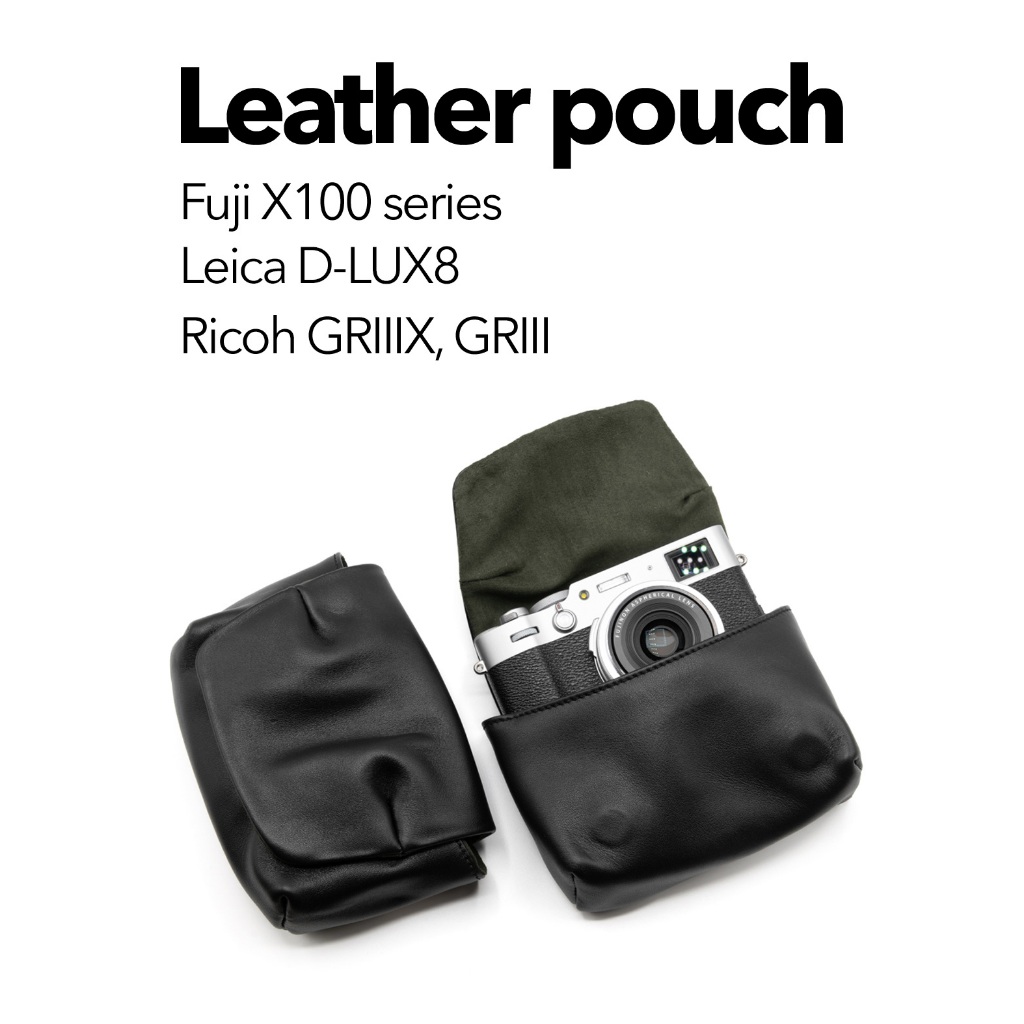 ซองหนัง Fuji X100VI X100V Ricoh GRIIIX GRIII Leica Minilux Pouch หนังแท้ MeKee