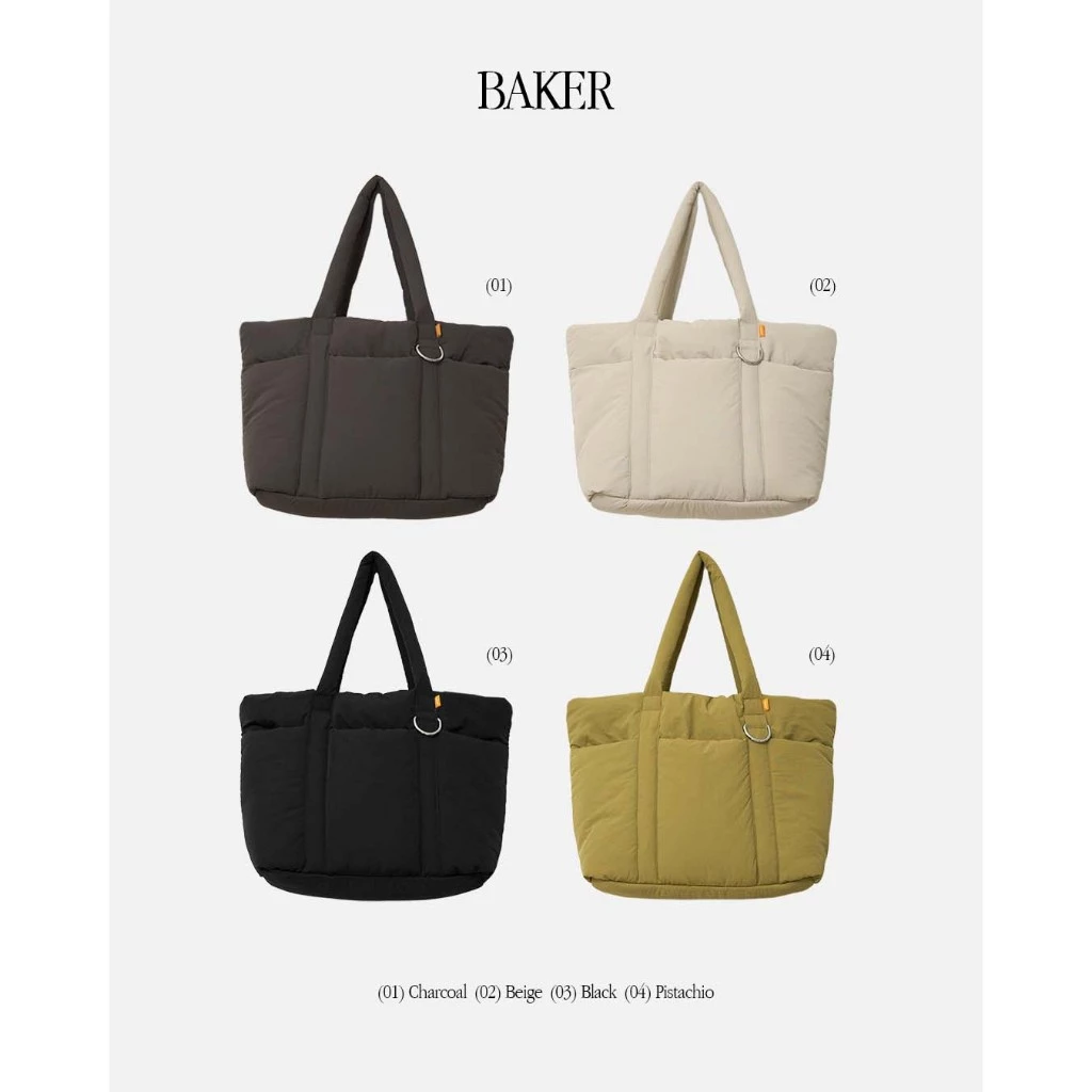 WHISPERWHITE - BAKER กระเป๋าผ้าไนลอน บุนุ่ม มีช่องใส่ของรอบกระเป๋า