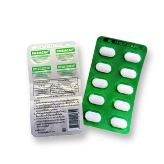 🔥พร้อมส่ง🔥 PARACAP 500 mg. พาราแคพ 500 พาราเซตามอล (ยาสามัญประจำบ้าน) ( 1 กล่อง = 50 แผง)