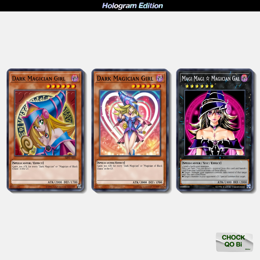 [ฟรีด้านหลัง] Magi Magician Girl Yu-Gi-Oh Skin Card ยูกิ สกินการ์ดสติกเกอร์ติดบัตร - BTS MRT ATM : Chock Qo Bi Geto Card
